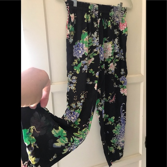 Floral, Asian, JW style lounge pants, S/M, Pool side, loungewear, fancy pants! - Picture 4 of 8